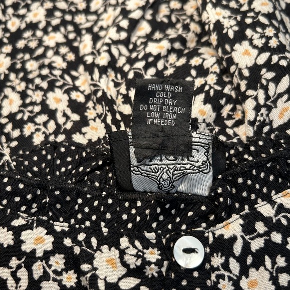 Angie Floral Romper Small Button Front Spaghetti Strap Ditsy Print - Picture 4 of 4